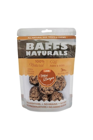Baffs Naturals Kurutulmuş Kuzu Etli Mini Burger Köpek Ödülü 100 Gr