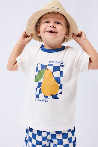 Defacto Regular Fit Kontrast Yakalı Baskılı Kısa Kollu Tişört Erkek Bebek I6235a526hser118 Ekru-er118