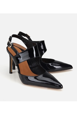 Hotiç Kadın Rugan Deri Siyah Arkası Açık Stiletto 01ayh321940a100 01ayh321940a100