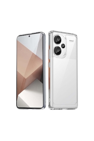 Logis Redmi Note 13 Pro Plus Kılıf Süper Silikon Şeffaf Şeffaf