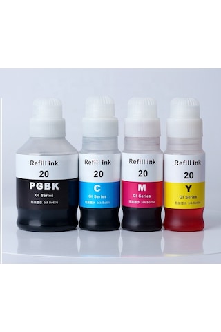 Canon G1420 G2420 G3420 G3460 G5040 G6040 Uyumlu Gı-40 Muadil Mürekkep 4 Renk Set Siyah - Kırmızı - Mavi