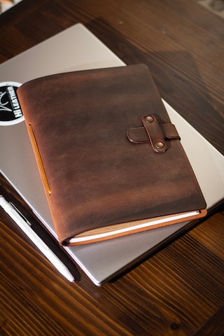 Kişiye İsme Özel Hakiki Deri A5 Defter / Ajanda