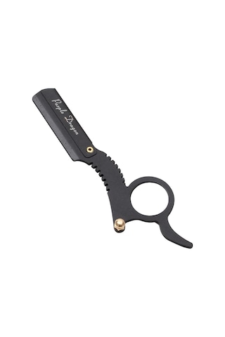 Sones Paslanmaz Çelik Vintage Tıraş Bıçağı Başparmak Tıraş Bıçağı Siyah