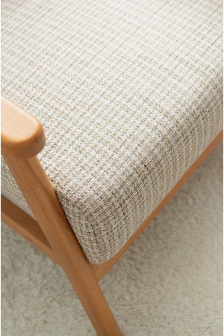 Nika Ahşap Berjer Bej