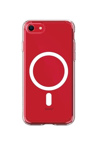 Apple iPhone Uyumlu Se 2022 Kılıf Magsafe Wireless Kablosuz Şarj Destekli Sert Şeffaf Darbe Emici Kapak Şeffaf-clr-35806