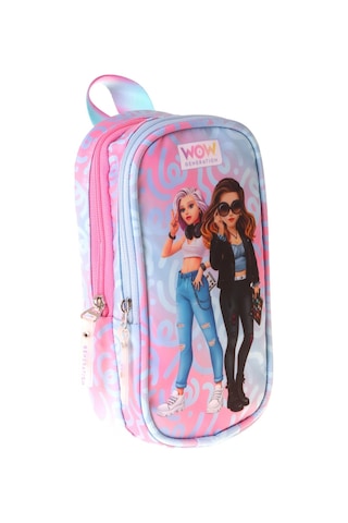 Wow Generation Kız Çocuk Wonderful Baskılı Pembe - Turkuaz İlkokul Kalem Çantası - Okul Kalemliği - W6071