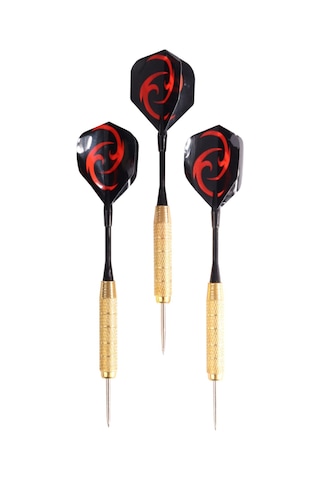 Delta 24 Gr. Dart Oku 3 Lü Set - Çelik Uç + Pirinç Gövde + Renkli Kanat - Dart Oku Seti