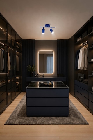 Spoty 2'li Mavi Renkli Beyaz Işık Modern Tasarım Salon - Mutfak - Banyo Spot Sıralı Avize