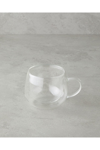 English Home Mistral Borosilikat Cam Double Wall Kupa 280 Ml Şeffaf Şeffaf