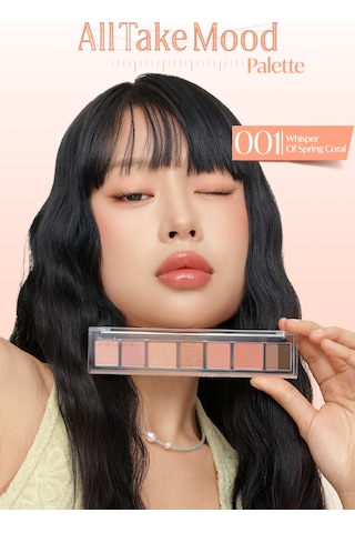 Pigmentli, 5 Farklı Dokulu Far Paleti Perıpera All Take Mood Palette 001 Whisper Of Spring Coral 001