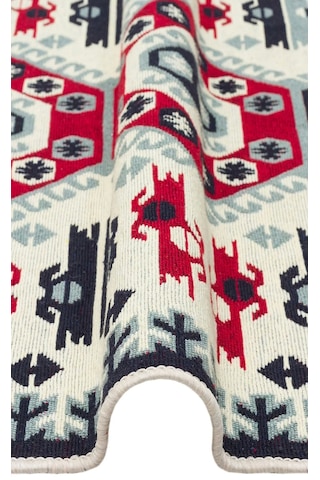 Arya Ar 30 Red %100 Geri Dönüşümlü Pamuktan Çift Taraflı Yıkanabilir Modern Dekoratif Kilim