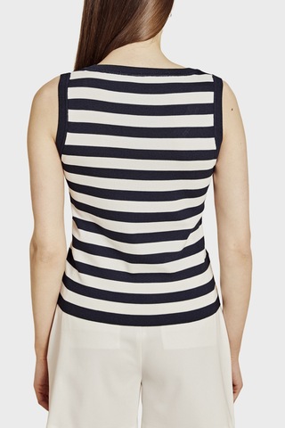 Brooks Brothers Çizgili Bisiklet Yaka Atlet Bayan Atlet Bbss26fkt010388 Lacivert-kırık Beyaz