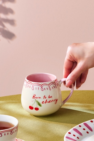 Karaca Cherry Time Kupa 355 Ml Pembe