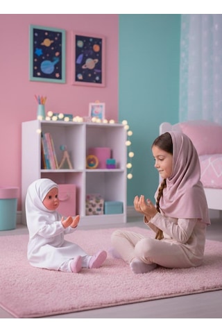 Elif Tesettürlü Bebek Pilli Sesli Dua Eden Ve İlahi Okuyan Eğitici Oyuncak Bebek 1