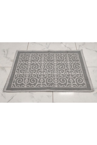 Pamuklu Bukle Lüks Kilim 50x80 -soni Gri Gri
