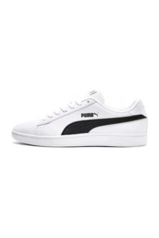 Puma Smash V2 Buck Unisex Spor Ayakkabı Beyaz Siyah