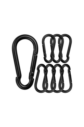 Ximistore9 8 Adet M8 Paslanmaz Çelik Ağır Duty Yaylı Kilitli Kanca 80mm Siyah - Makyaj, Kamp, Dağcılık Ve Dış Etkinlikler İçin Çok Renkli