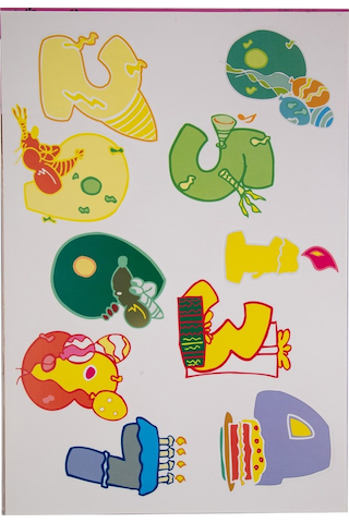 Sıa Duvar Süsü (Sticker) Renkli Rakamlı Pvc