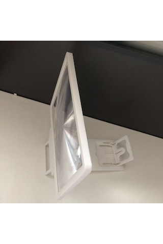 Video Görüntüleme İçin Ayarlanabilir Stand İle 3d Hd Katlanabilir Cep Telefonu Ekran Büyüteç Black
