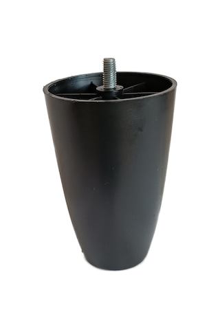 Armut Plastik Baza Mobilya Koltuk Ayağı 8 Ad. Siyah 12cm M8 Vida