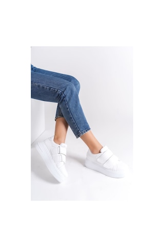 Dmr Elegance Valencıa Bağcıksız Cırt Cırtlı Ortopedik Taban Kadın Sneaker Spor Ayakkabı Cbt - Beyaz