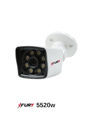 Fury 5mp 3.6mm Lensli 1080p 2mp Full Color Görüntü 8 Warm Led Gece Görüşlü Full Hd Güvenlik Kamerası 5525