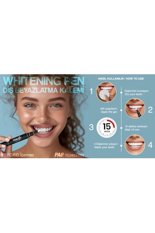 WhiteVia Pap Teknolojili Diş Beyazlatma Kalemi Peroksitsiz Diş Beyazlatıcı Kalem Gold 2 ML