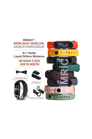 Xiaomi Mi Band 5 Kordon Mi Band 5 Kayış Jel Liquid Silikon Kordon
