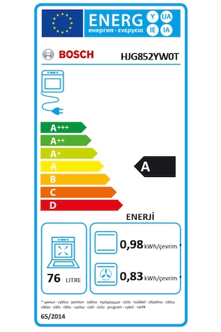 Bosch Serie 6 HJG852YW0T 76 LT Ankastre Fırın