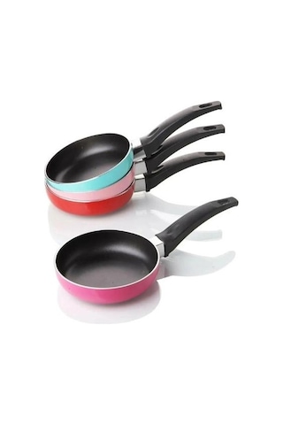 Nishev Teflon Mini Yumurta / Sos Tavası 12 Cm - Asorti Renkler Serisi 001