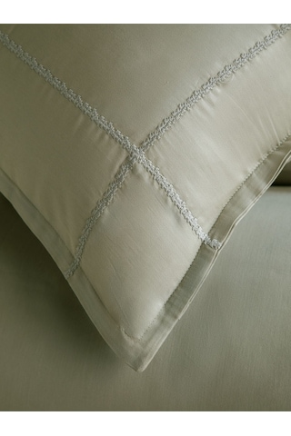 Elegance Runa Pamuk Saten Nevresim Takımı Adaçayı Çift Kişilik Adaçayı