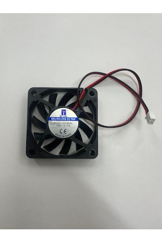12 Volt 6 Cm 2 Pinli Fan 6x6x1 Cm 12 Volt Fan 1 Adet