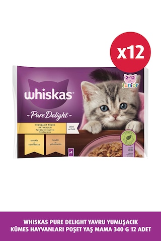 Whiskas Kümes Hayvanlı Yavru Güveç Klasik 4'lü 340 G