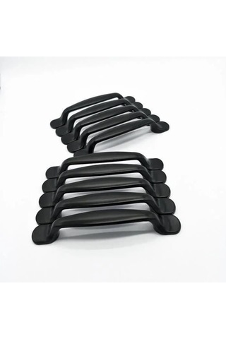 Kapı Kolları - Alüminyum - Modern - Siyah - 20'li Paket - 20 Mm X 130 Mm X 15 Mm