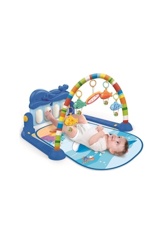 Babycim Balina Piyanolu Oyun Halısı D:5