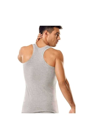 2K 3 Adet Tutku Ribana Spor Erkek Gri Atlet 0118 3 Adet Beyaz