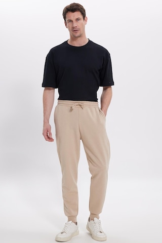 Tudors Erkek Regular Fit Klasik Kesim Beli Bağcıklı Jogger Cepli Lastikli Paça Bej Eşofman Altı-41767 Bej
