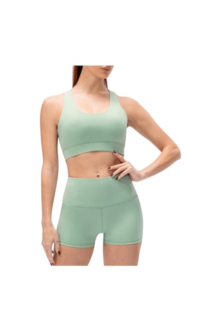 Yunboo Kadın Spor Sütyen Ve Şort Seti - Yoga Koşu İçin U Göğüslü Sırt Açık Model