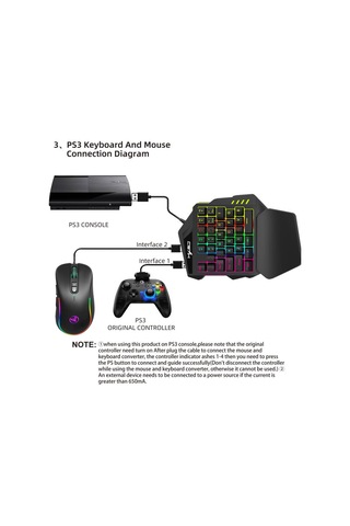 Vkemall V500 Usb 2.0 Rgb Aydınlatmalı 35 Tuşlu Oyun Klavyesi - Ps4/xbox/pc Uyumlu