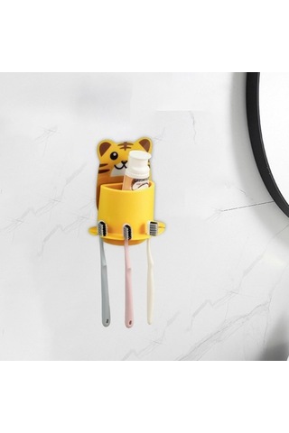 Pazly Tutucu Suntek Sarı Sarı Karikatür Fırçası Duvar Diş Çocuklar Ma Sarı