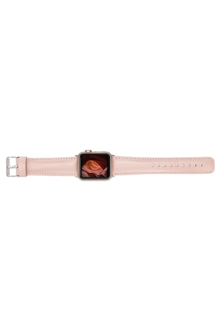 Apple Watch Uyumlu Deri Kordon 42-44-45mm Nu2 Pembe