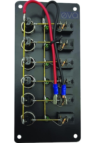 Sealux 6'Lı Dikey. Izoleli. Switch Panel. Sigortalı
