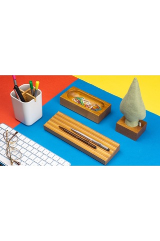 Kayigo Woody Yeşil Selvi Üçlü Set-iroko Ağacı