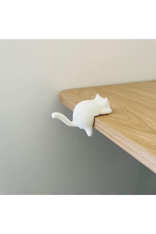 Tırmanan Kedi Süsü - Masaya Tırmanan Kedi Tasarımı Anahtarlık Askı
