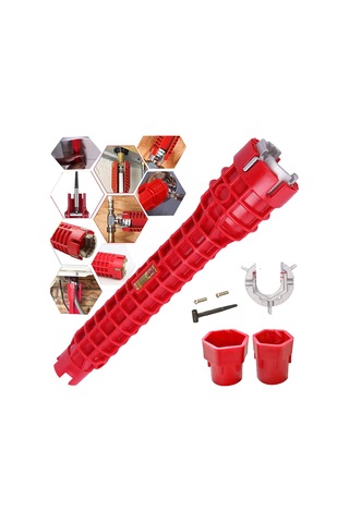 Geeksen 8'li Kutu Halinde Evsel Su Tesisatı Tamiri, Montağı İçin Anti-kayma Universal Fıçsana Anahtarı - Abs, Karbon Çelik Ve Alaşım Malzeme