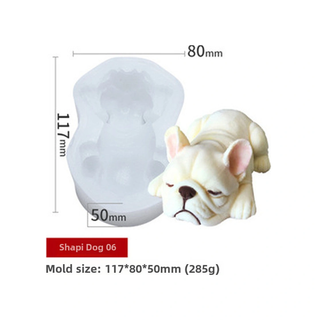 Monyee Köpek Şekilli Silikon Kalıp - Ev Yapımı Çikolata, Dondurma, Mousse Ve Pastalar İçin Yaratıcı Ve Pratik Diğer