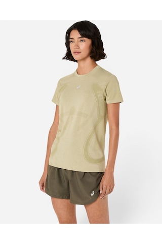 Asics Road Seamless Ss Top Kadın Yeşil Kısa Kollu Tshirt 2012d292-300