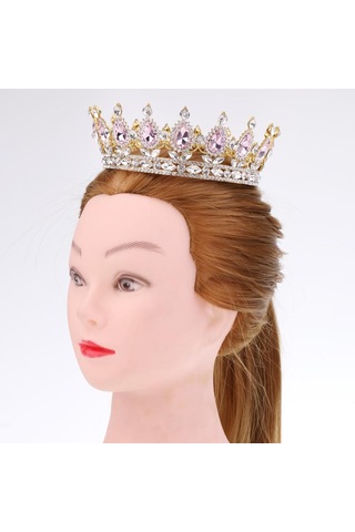 Suntek Barok Gelin Düğün Kraliçesi Kristal Su Damlası Taç