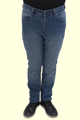Denim Cartel Dmctekstil Erkek My Life-1003 Yüksek Bel Normal Kesimli Boru Paça Jean Pantolon Koyu Mavi