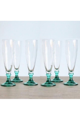 Bormıolı Rocco Cam Kadeh,şarap,şampanya Bardak Seti 6 Adet Italyan Tasarım 4,5x4,5x17cm